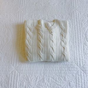 NWT ARITZIA SWEATER The Group by Babaton Illustrator Sweater Ivory Cableknit